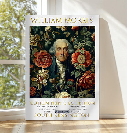 William Morris Canvas, William Morris Exhibition Poster, William Morris Print, Textile Canvas, Floral Wall Art, George Washington Canvas