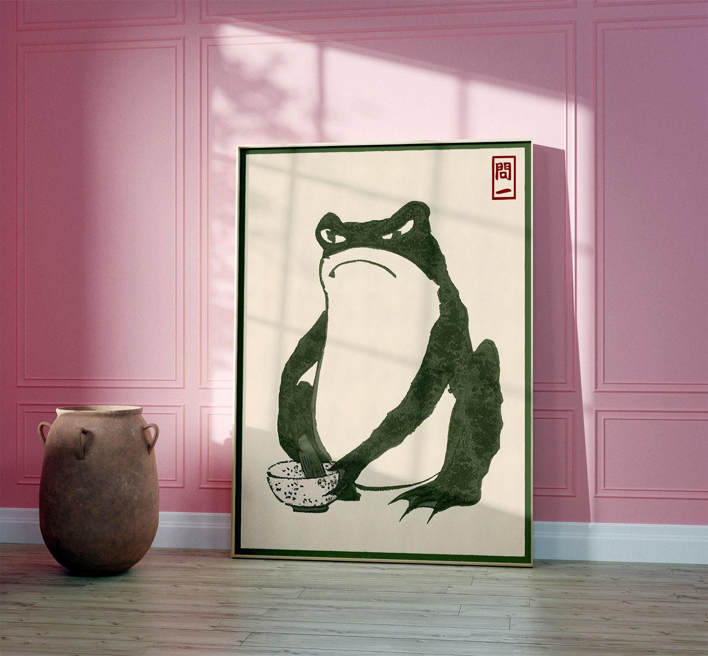 Matsumoto Hoji Art Print, Japanese Frog Poster, Frog, Matsumoto Hoji Animal Print, Frog Poster, Funny Animal Print, Animal Gift