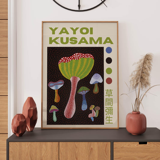 Yayoi Kusama Poster, Japanese Wall Art, Yayoi Kusama Print, Exhibition Poster, Asian Wall Art. Pop Art, Home Décor, Gift Idea, A2/A3/A4/A5