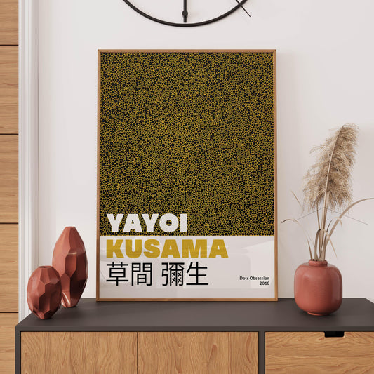 Yayoi Kusama Print, Japanese Wall Art, Yayoi Kusama Poster, Asian Art. Vintage Japanese Home Décor, Exhibition Poster, Gift, A2/A3/A4/A5