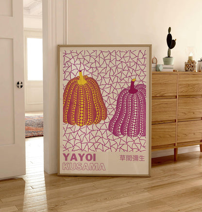 Japanese Exhibition Poster, Yayoi Kusama Art Print, Pumpkin, Japanese Wall Art Decor, Japanese Wall Art, Asian Art A2/A3/A4/A5