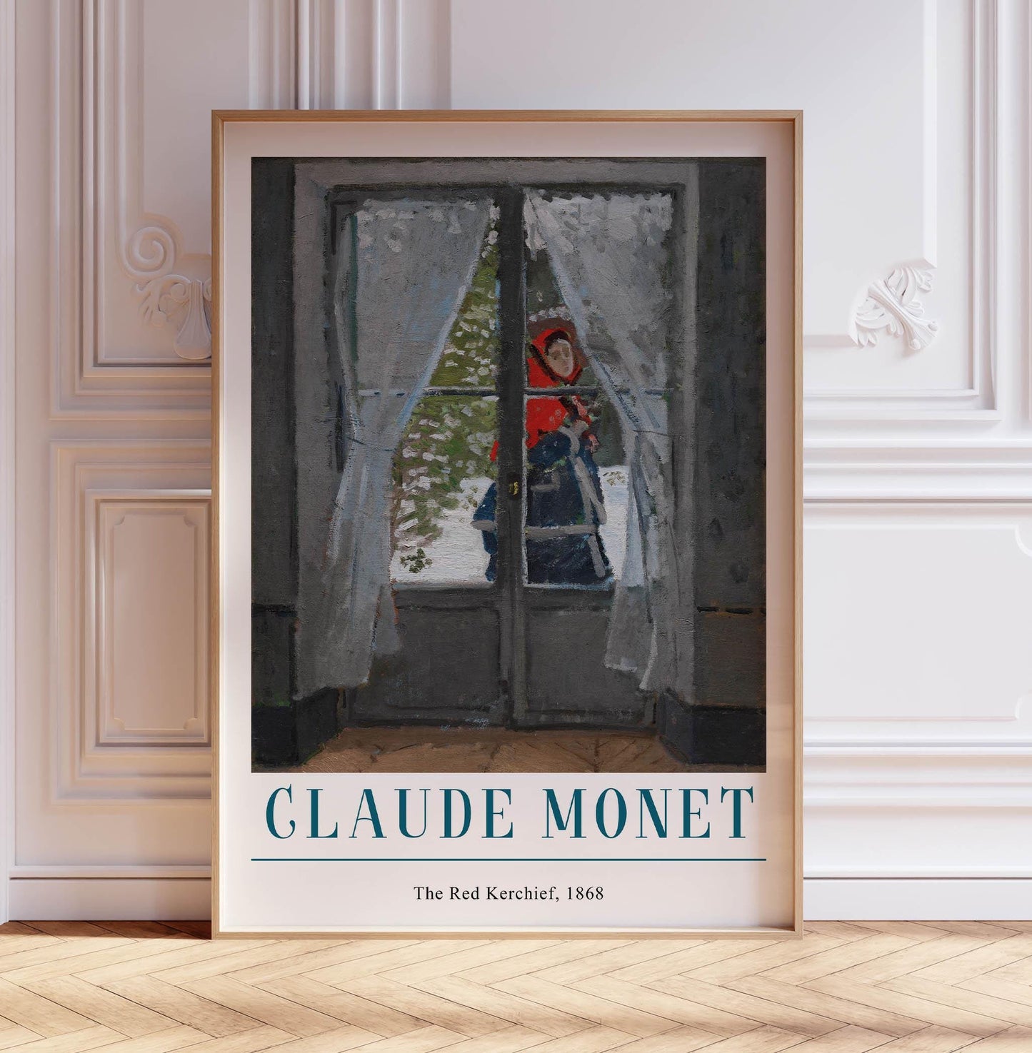 Monet Exhibition Poster, The Red Kerchief, Claude Monet Print, French Décor, Architecture, Wall Art Décor, Gift