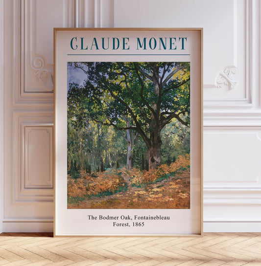 Claude Monet Poster, The Bodmer Oak, Monet Print, Vintage French Home Décor, Floral Print, Floral Décor, Gift, A2/A3/A4/A5