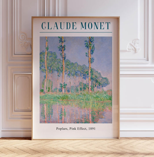 Claude Monet Poster, Poplars, Monet Print, Vintage French Home Décor, Floral Print, Floral Décor, A2/A3/A4/A5