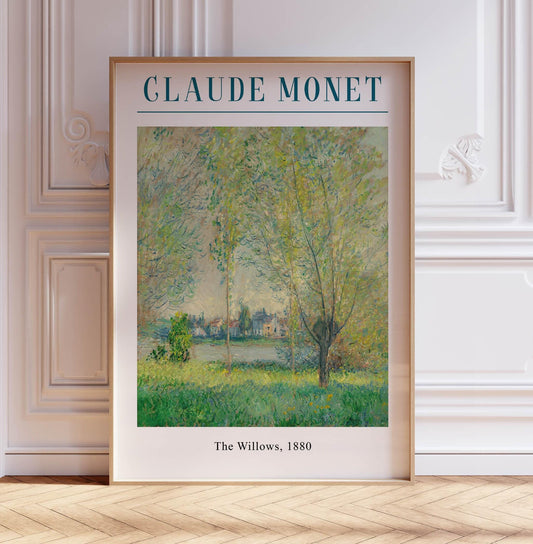 Claude Monet Poster, The Willows, Monet Print, Vintage French Home Décor, Floral Print, Floral Décor, A2/A3/A4/A5