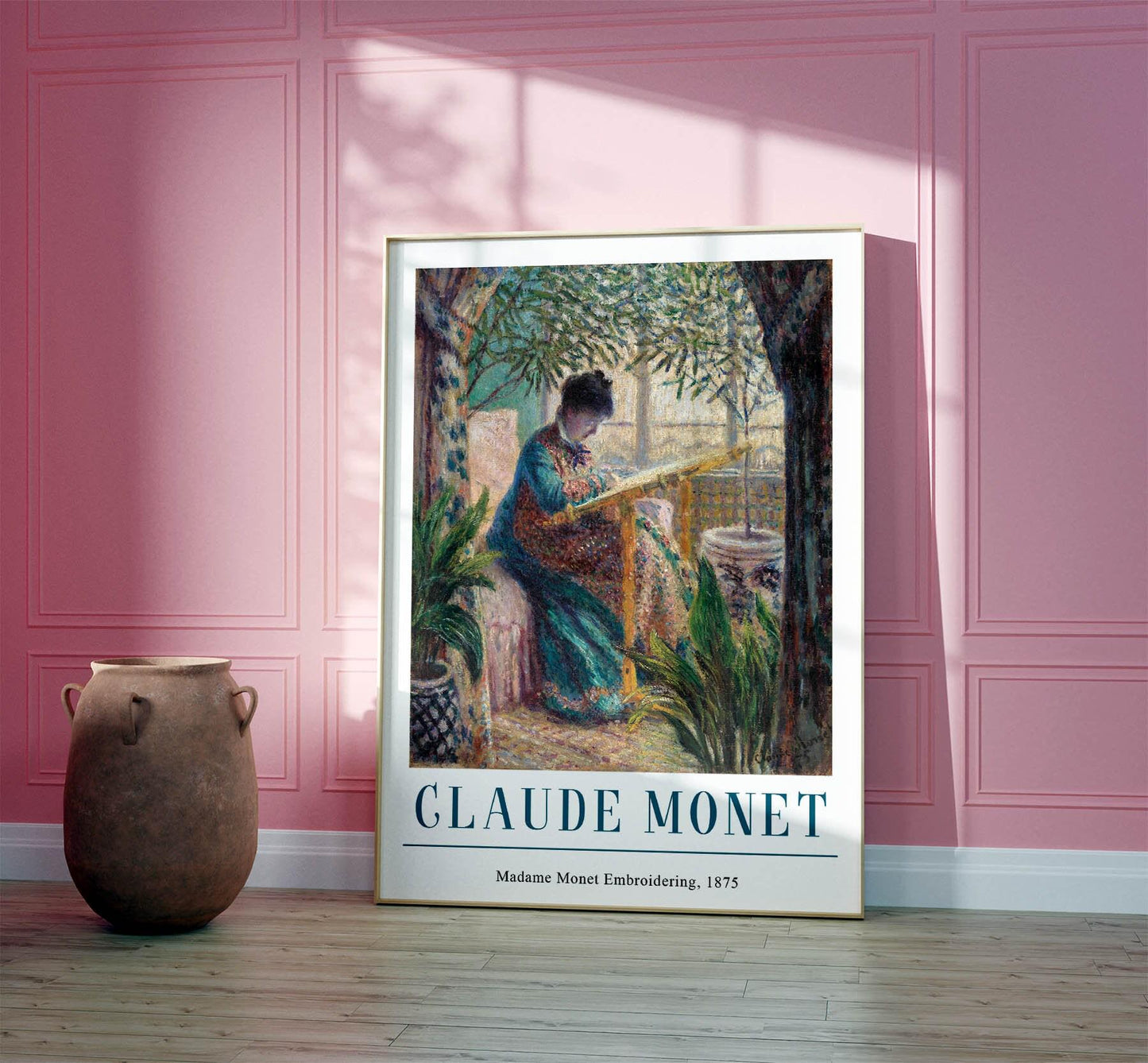 Monet Exhibition Poster, Madame Monet Embroidering, Claude Monet Print, French Décor, Architecture, Wall Art Décor, Gift