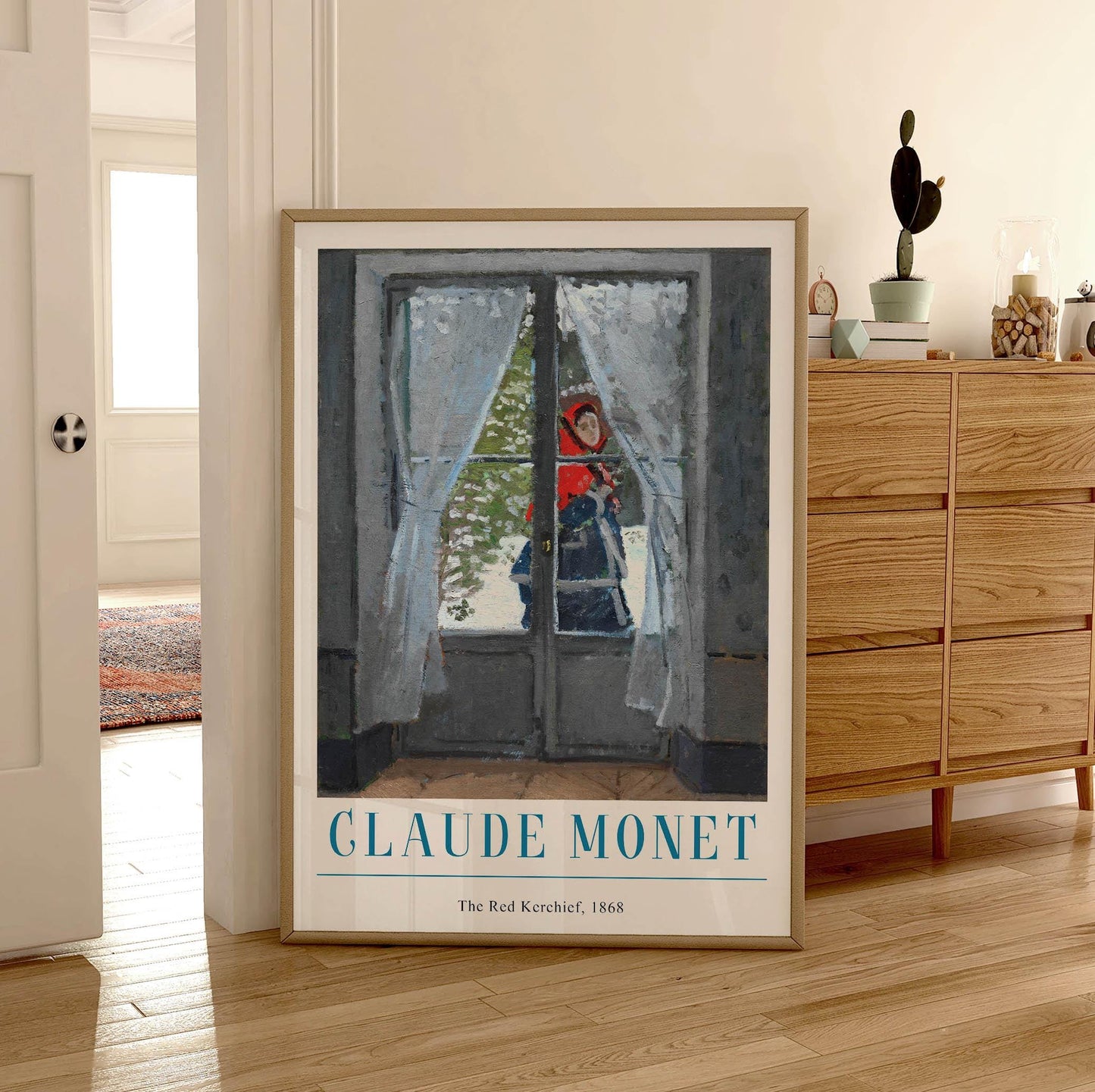 Monet Exhibition Poster, The Red Kerchief, Claude Monet Print, French Décor, Architecture, Wall Art Décor, Gift