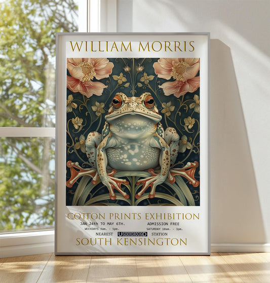 William Morris Print, William Morris Exhibition Print, William Morris Poster, Vintage Poster, Textiles Art, Vintage Wall Art, Frog Print