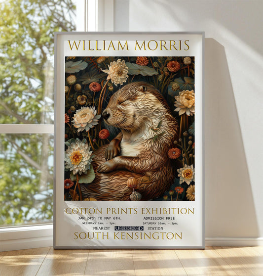 William Morris Print, William Morris Exhibition Print, William Morris Poster, Vintage Poster, Textiles Art, Vintage Wall Art, Otter Print