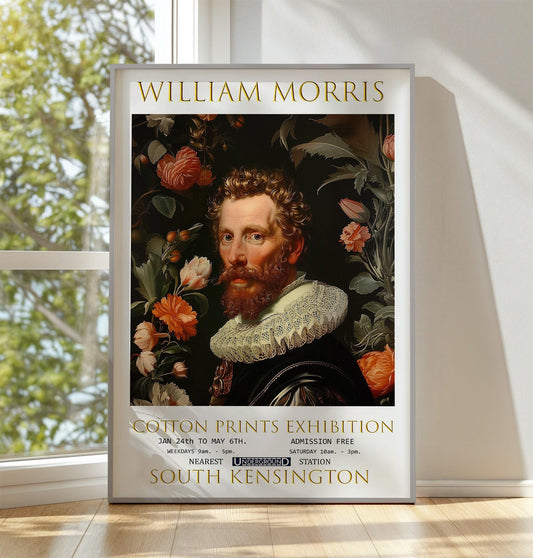 William Morris Francis Drake Print, William Morris Exhibition Print, William Morris Poster, Vintage Poster, Textiles Art, Vintage Wall Art