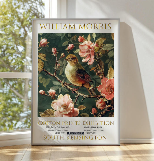 William Morris Print, William Morris Exhibition Poster, William Morris Poster, Vintage Poster, Textiles Art, Vintage Wall Art, Floral Print