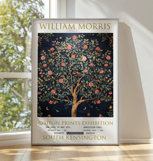 William Morris Tree of Life Print, William Morris Exhibition Print, William Morris Poster, Vintage Poster, Textiles Art, Vintage Wall Art,