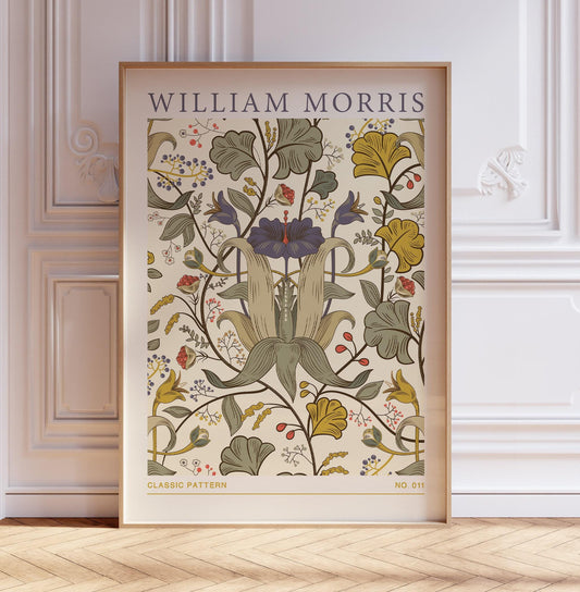 William Morris Poster, William Morris Exhibition Print, William Morris Print, Vintage Wall Art, Floral Print, Vintage Poster, A2/A3/A4/A5