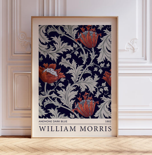 William Morris Print, William Morris Exhibition Print, William Morris Poster, Vintage Wall Art, Morris Flower Pattern, Floral Art Nouveau