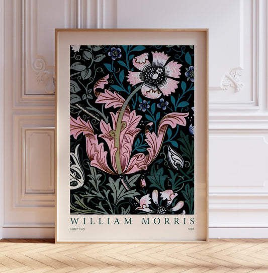 William Morris Print, William Morris Exhibition Print, William Morris Poster, Vintage Wall Art, Textile Art, Floral Decor, A2/A3/A4/A5