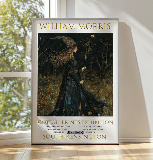 William Morris Print, William Morris Exhibition Print, William Morris Poster, Textiles Art, Vintage Wall Art, Witch Poster Print