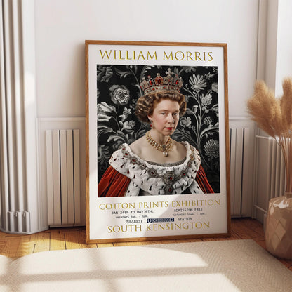 William Morris Queen Elizabeth II Print, William Morris Exhibition Print, William Morris Poster, Textiles Art, Floral Poster, A1/A2/A3/A4/A5