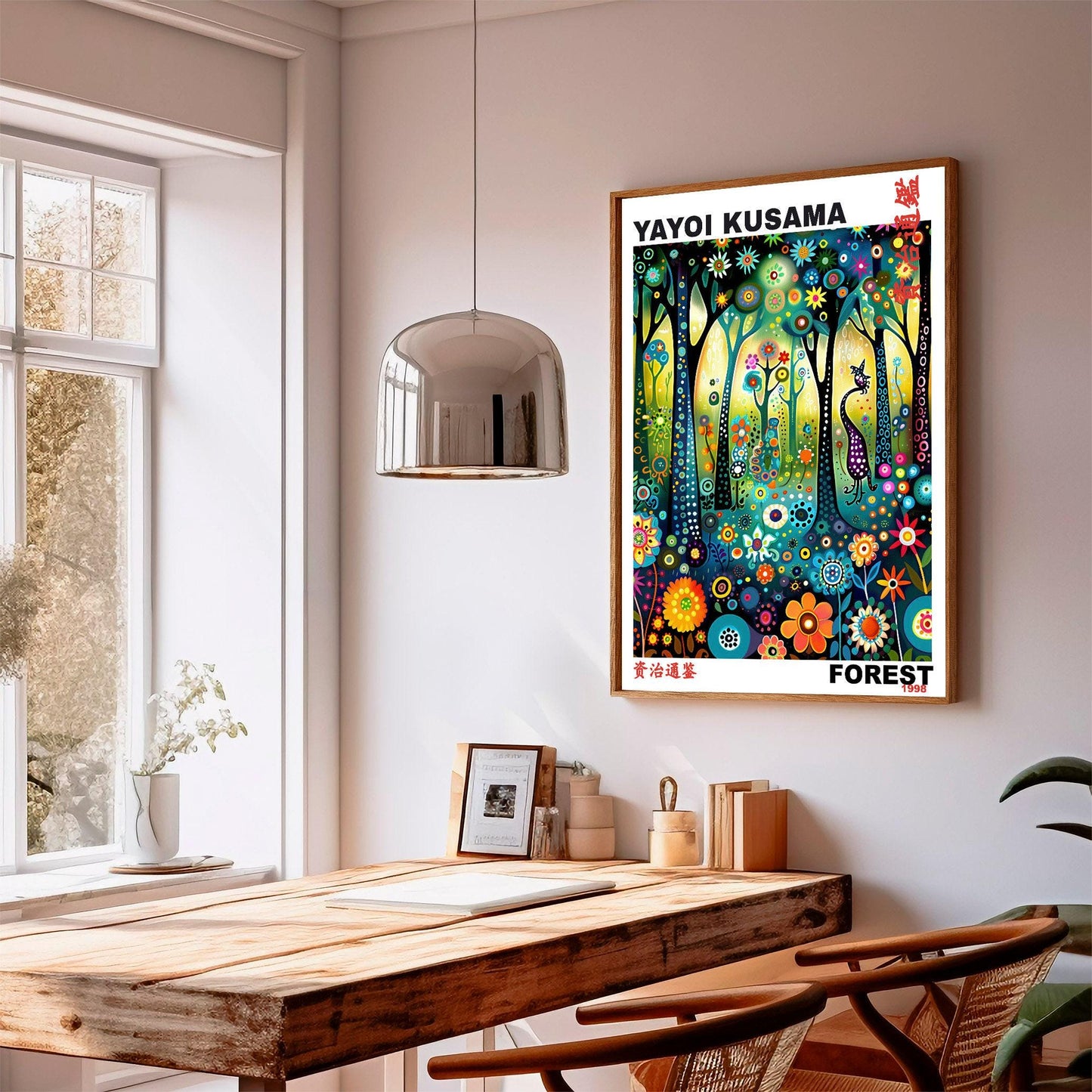 Yayoi Kusama Print, Japanese Art, Yayoi Kusama Wall Art, Whimsical Forest Art. Asian Wall Décor, Exhibition Poster, Forest Wall Art, Gift