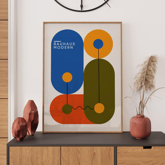 Bauhaus Print: Retro Poster, Bauhaus Poster, Minimalist Retro Wall Art, Ultra Contemporary Bauhaus Décor, Wall Décor, Gift Idea, A2/A3/A4/A5