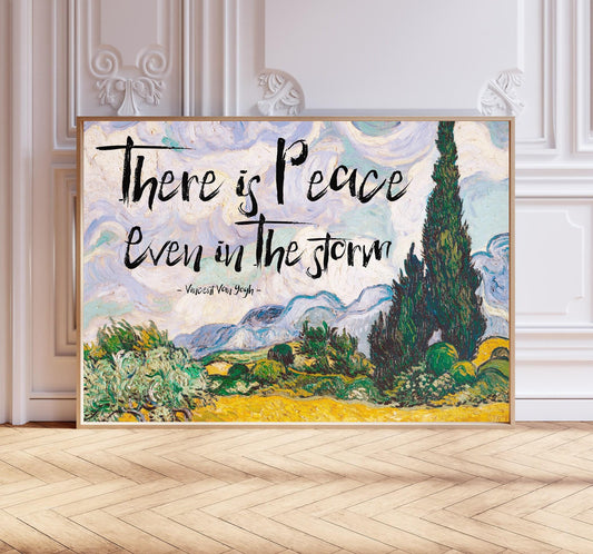 Van Gogh Wall Art, "There is Peace Even In The Storm", Van Gogh Print, Altered Art, Eclectic Décor, Altered Art Print , Gift, A2/A3/A4/A5