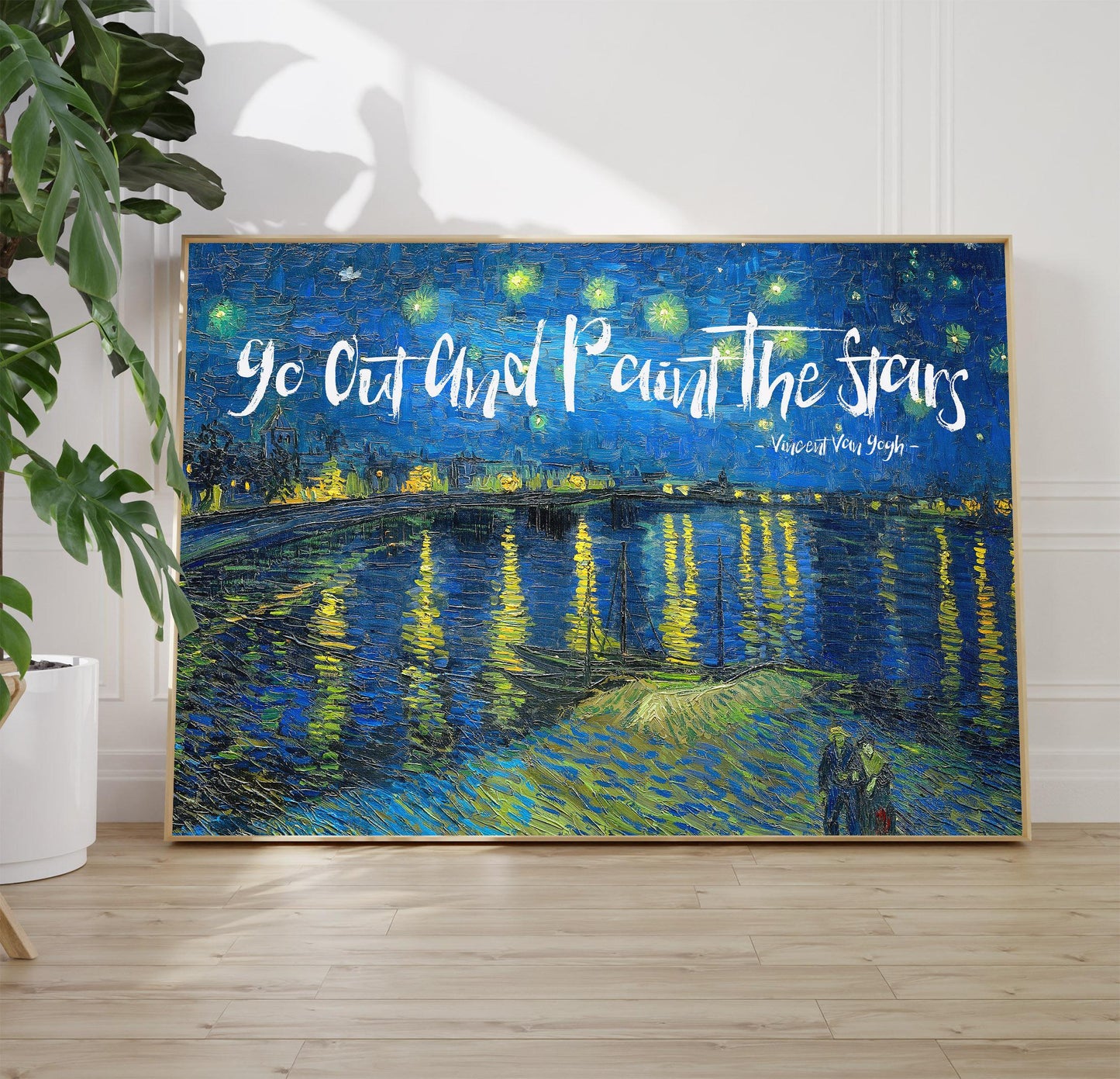 Van Gogh Wall Art, "Go And Paint The Stars", Van Gogh Poster, Altered Art Print, Eclectic Décor, Altered Art, Classic Painting, A2/A3/A4/A5