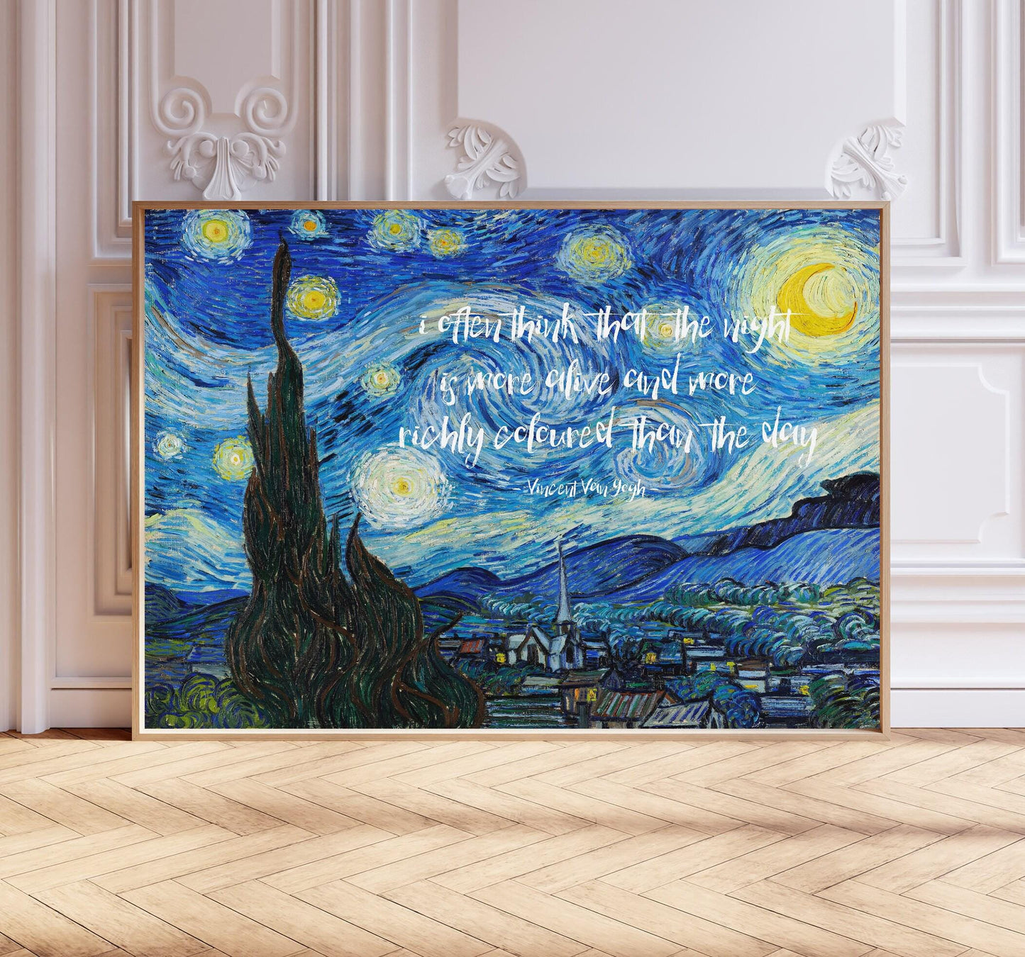 Van Gogh Print, Starry Night, Van Gogh Poster, Altered Art Print, Eclectic Home Décor, Altered Art, Classic Famous Painting, A2/A3/A4/A5