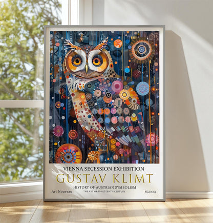 Gustav Klimt Art Print, Gustav Klimt Exhibition Poster, Gustav Klimt Poster, Vintage Art, Floral Poster, Vintage Wall Art, Owl Print