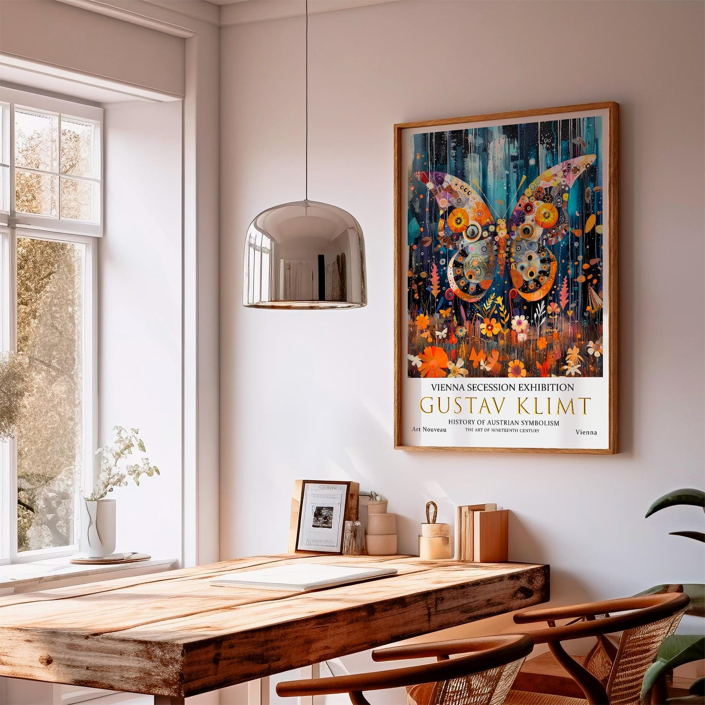 Gustav Klimt Butterfly Garden Print, Klimt Museum Poster, Gustav Klimt Poster, Klimt Exhibition Poster, Gustav Klimt Painting, Night Garden