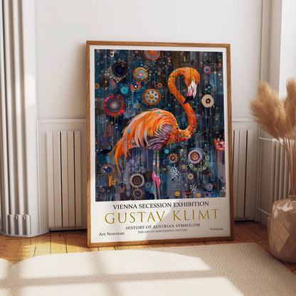 Gustav Klimt Print, Gustav Klimt Exhibition Poster, Gustav Klimt Wall Art, Klimt Museum Poster. Gustav Klimt Painting - Flamingo Poster