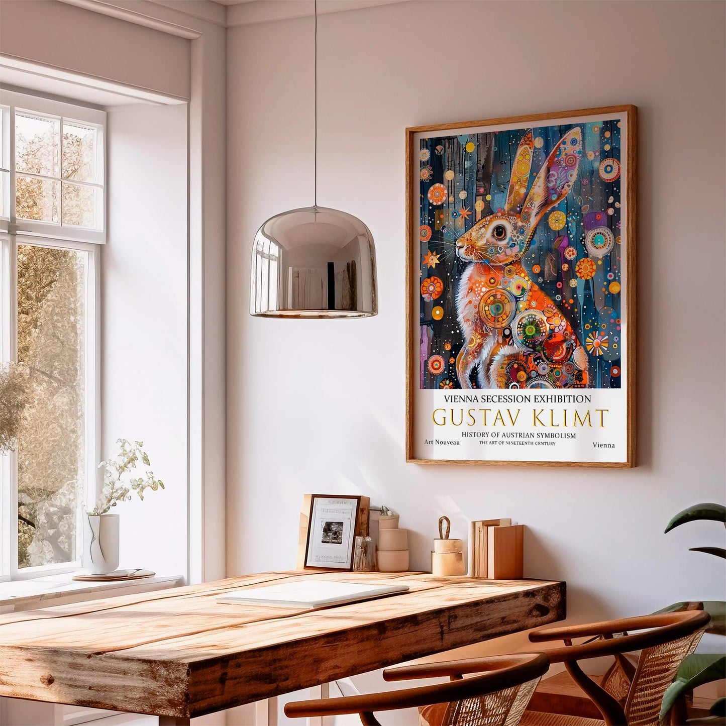 Gustav Klimt Hare Print, Gustav Klimt Exhibition Poster, Gustav Klimt Poster, Vintage Poster, Flower Art, Vintage Wall Art,