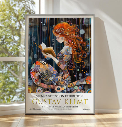 Gustav Klimt Mermaid Print, Gustav Klimt Exhibition Poster, Gustav Klimt Poster, Vintage Poster, Night Garden Art, Vintage Wall Art,