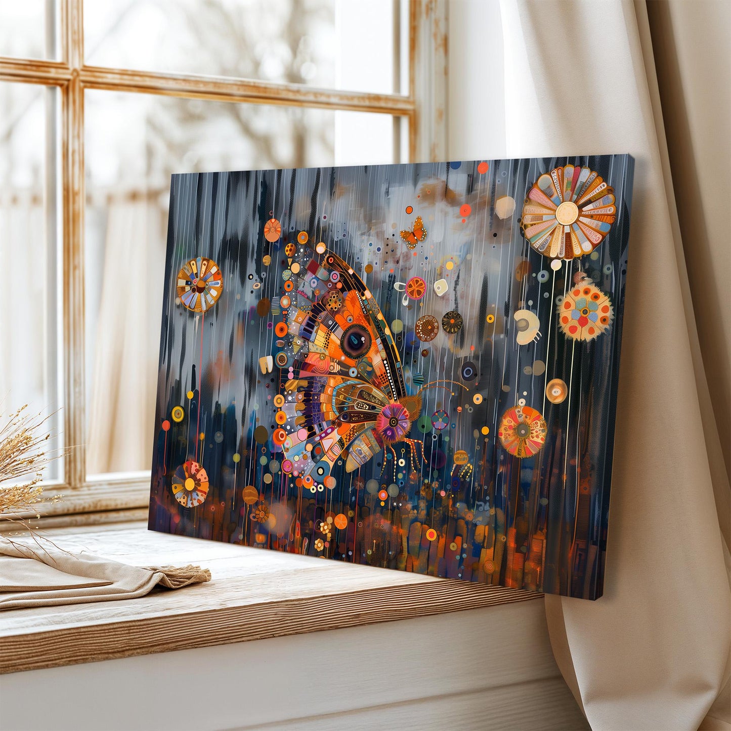 Gustav Klimt Butterfly Canvas, Gustav Klimt Exhibition Poster, Gustav Klimt Print, Vintage Poster, Night Garden Poster, Vintage Wall Art