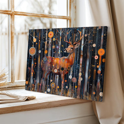 Gustav Klimt Deer Canvas, Gustav Klimt Exhibition Poster, Gustav Klimt Print, Vintage Poster, Night Garden Poster, Vintage Wall Art