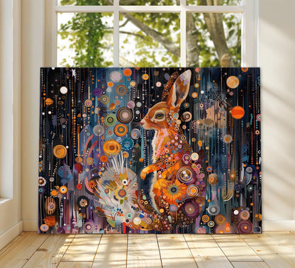 Gustav Klimt Hare Canvas, Gustav Klimt Exhibition Poster, Gustav Klimt Print, Vintage Poster, Night Garden Art, Modern Wall Art