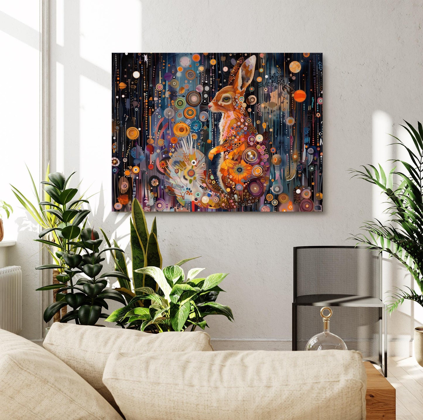 Gustav Klimt Hare Canvas, Gustav Klimt Exhibition Poster, Gustav Klimt Print, Vintage Poster, Night Garden Art, Modern Wall Art