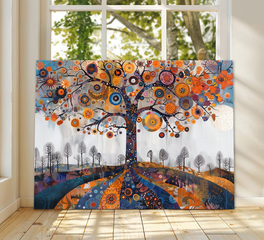 Gustav Klimt The Tree Of Life Canvas Wall Art, Gustav Klimt Exhibition Print, Gustav Klimt Poster, Vintage Poster, Flower Garden Wall Art