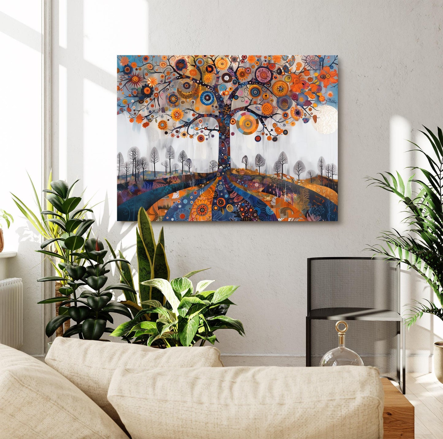 Gustav Klimt The Tree Of Life Canvas Wall Art, Gustav Klimt Exhibition Print, Gustav Klimt Poster, Vintage Poster, Flower Garden Wall Art