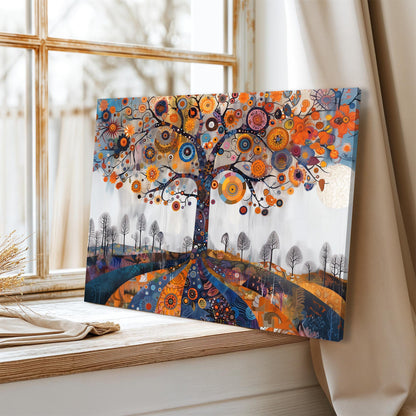 Gustav Klimt The Tree Of Life Canvas Wall Art, Gustav Klimt Exhibition Print, Gustav Klimt Poster, Vintage Poster, Flower Garden Wall Art