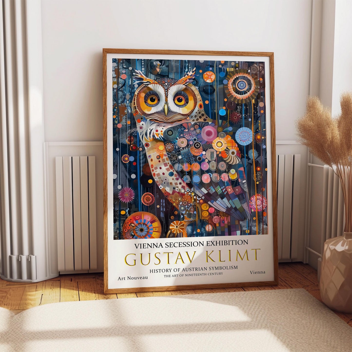 Gustav Klimt Art Print, Gustav Klimt Exhibition Poster, Gustav Klimt Poster, Vintage Art, Floral Poster, Vintage Wall Art, Owl Print