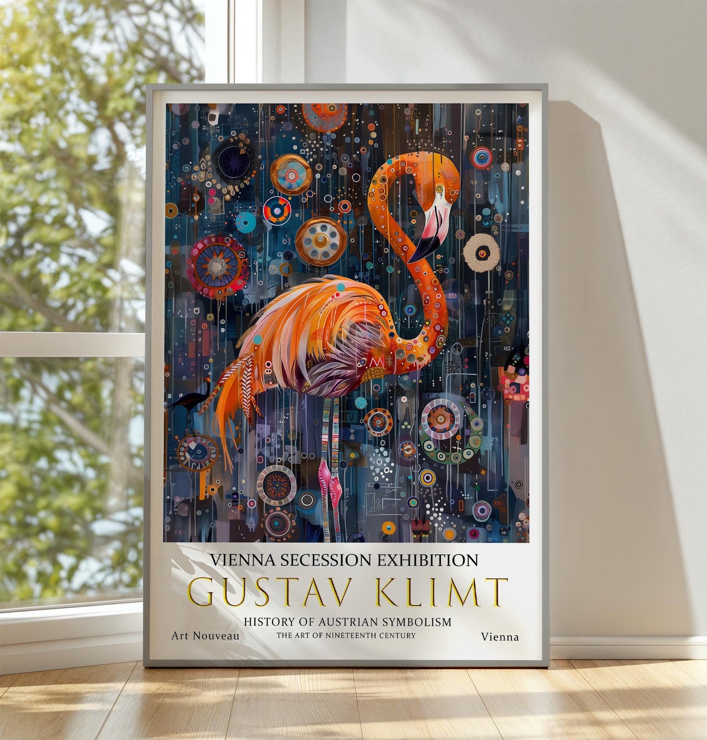 Gustav Klimt Print, Gustav Klimt Exhibition Poster, Gustav Klimt Wall Art, Klimt Museum Poster. Gustav Klimt Painting - Flamingo Poster