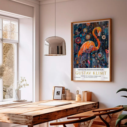 Gustav Klimt Print, Gustav Klimt Exhibition Poster, Gustav Klimt Wall Art, Klimt Museum Poster. Gustav Klimt Painting - Flamingo Poster