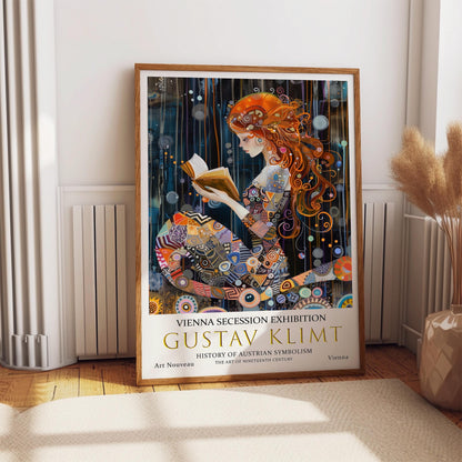 Gustav Klimt Mermaid Print, Gustav Klimt Exhibition Poster, Gustav Klimt Poster, Vintage Poster, Night Garden Art, Vintage Wall Art,