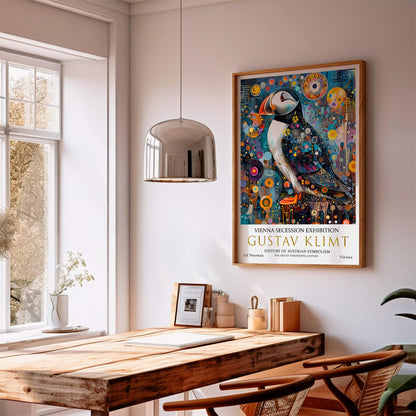 Gustav Klimt Print, Gustav Klimt Exhibition Poster, Gustav Klimt Poster, Vintage Poster, Night Garden Art, Vintage Wall Art, Puffin Print