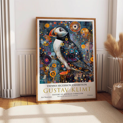 Gustav Klimt Print, Gustav Klimt Exhibition Poster, Gustav Klimt Poster, Vintage Poster, Night Garden Art, Vintage Wall Art, Puffin Print