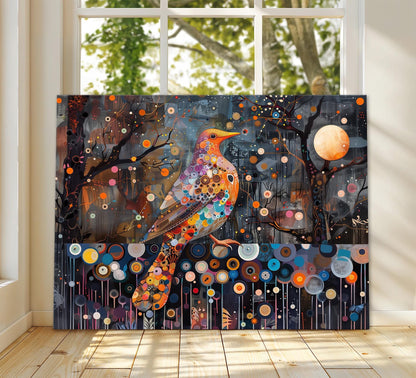 Gustav Klimt Dove Canvas, Gustav Klimt Exhibition Poster, Gustav Klimt Print, Vintage Poster, Night Garden Art, Vintage Wall Art