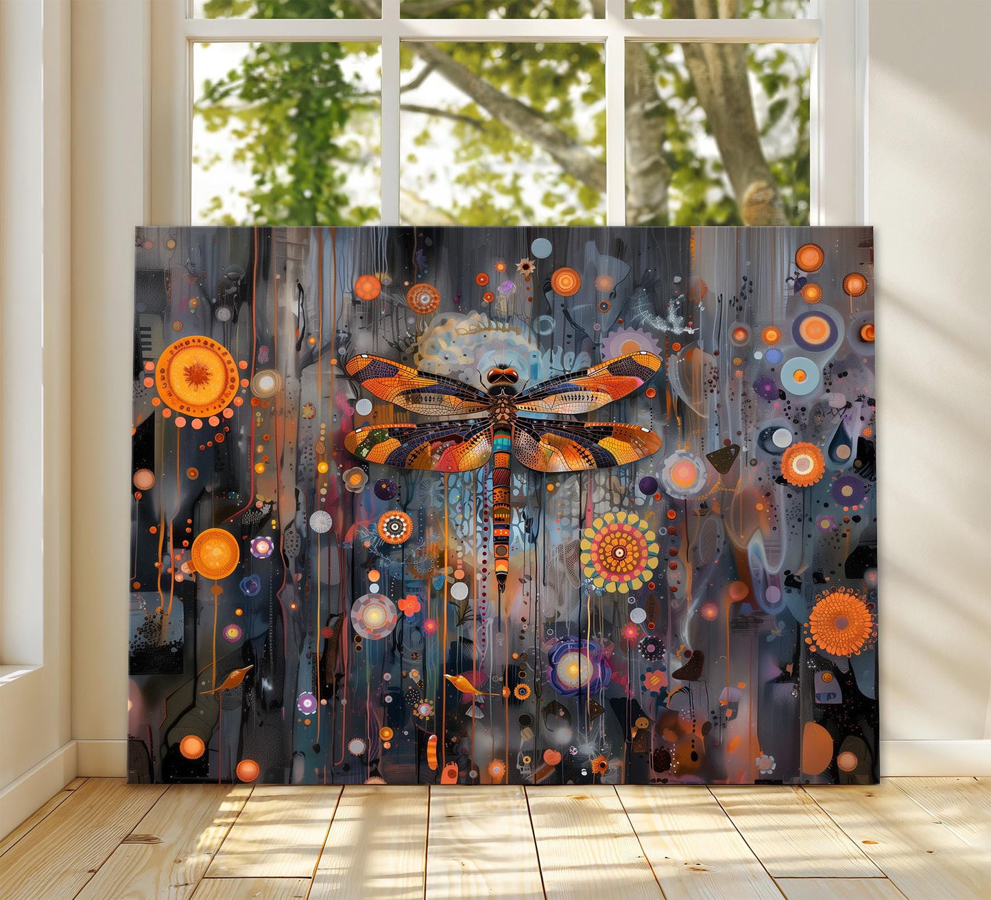 Gustav Klimt Dragonfly Canvas, Gustav Klimt Exhibition Poster, Gustav Klimt Print, Vintage Poster, Night Garden Art, Vintage Wall Art