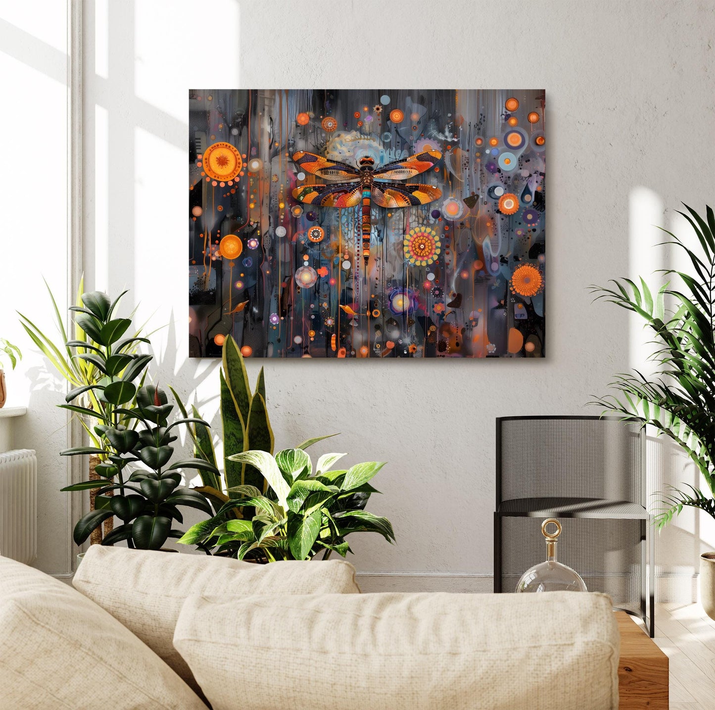 Gustav Klimt Dragonfly Canvas, Gustav Klimt Exhibition Poster, Gustav Klimt Print, Vintage Poster, Night Garden Art, Vintage Wall Art