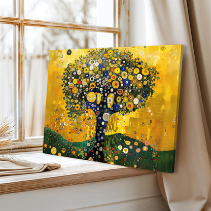 Tree of Life Gustav Klimt Canvas, Gustav Klimt Exhibition Print, Gustav Klimt Print, Floral Poster, Flower Garden Art, Botanical Wall Art