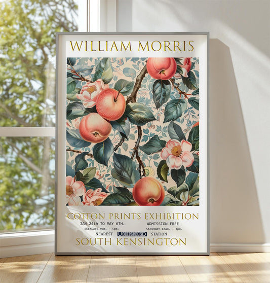 William Morris Print, William Morris Exhibition Poster William Morris Poster, Vintage Wall Art, Textile Art, Vintage Poster, Apple Tree Art