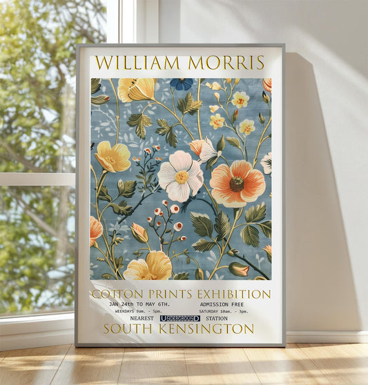 William Morris Print, William Morris Exhibition Poster William Morris Poster, Vintage Wall Art, Floral Art, Vintage Poster, Gift for Her